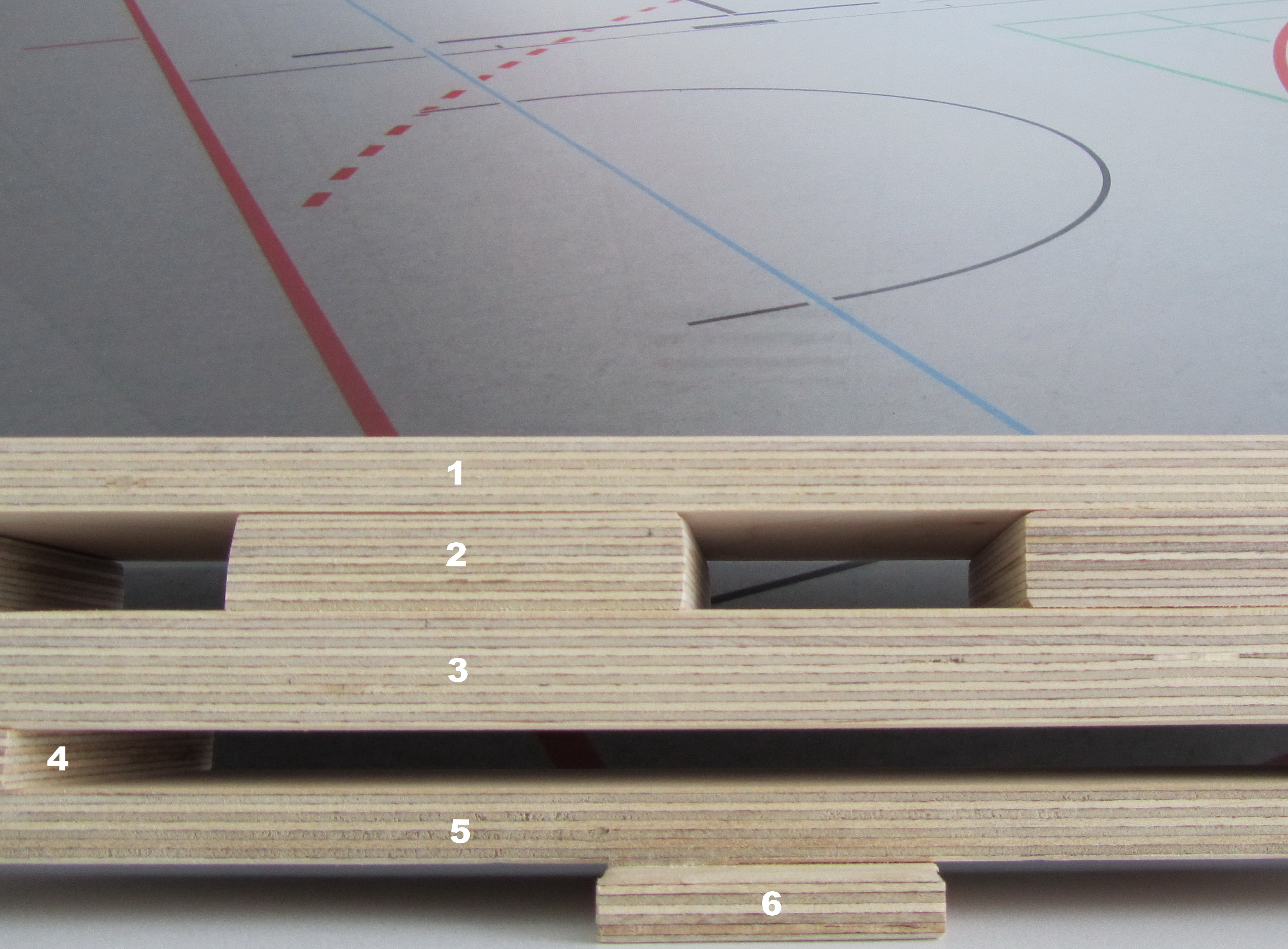 Aufbau Flächenelastischer Sportboden als Schwingboden