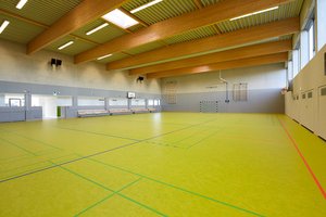 Flächenelastischer Sportboden HOPPE KH 60 M 12, elastische Prallwand, Einbauelemente