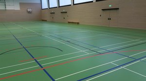 Flächenelastischer Sportboden HOPPE S 18-E, HOPPE Prallwand